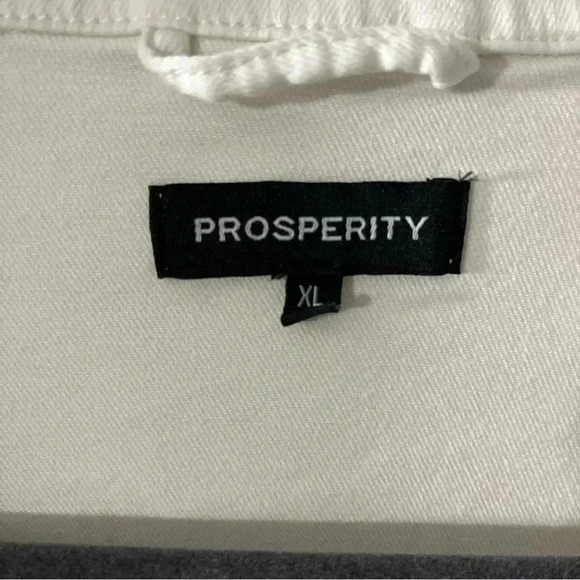 Prosperity Women’s XL White Jean Jacket | Stretch Lightweight Mid-Length - Picture 3 of 13